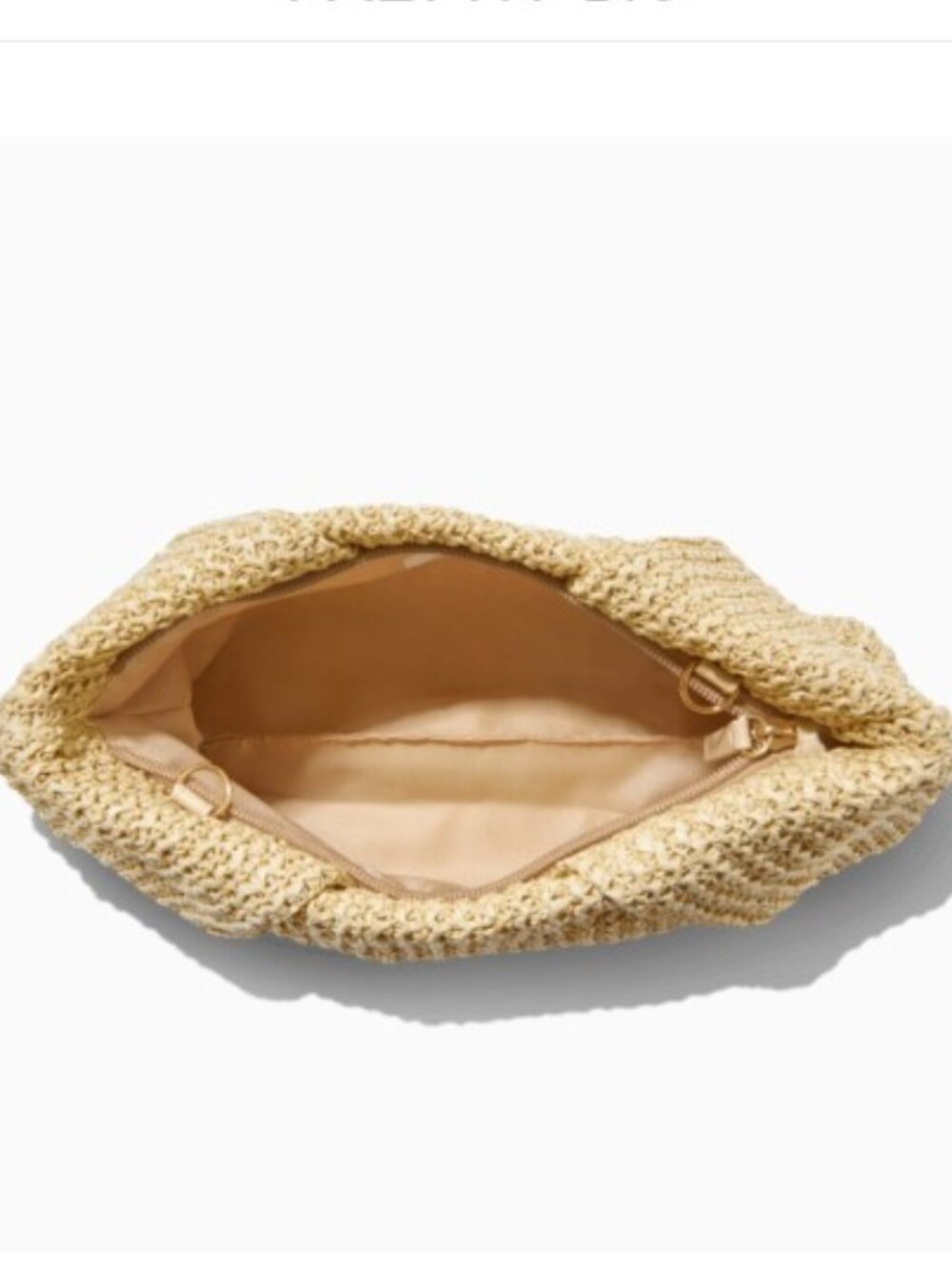 NEW Capittana Oversized Raffia Clutch - Picture 2 of 4